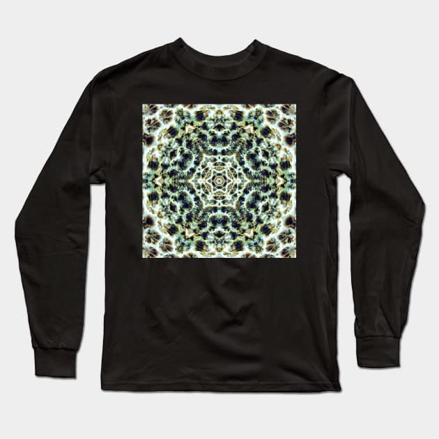 Kaleidoscopic Coral Reef Mandala Long Sleeve T-Shirt by lukefranklinart